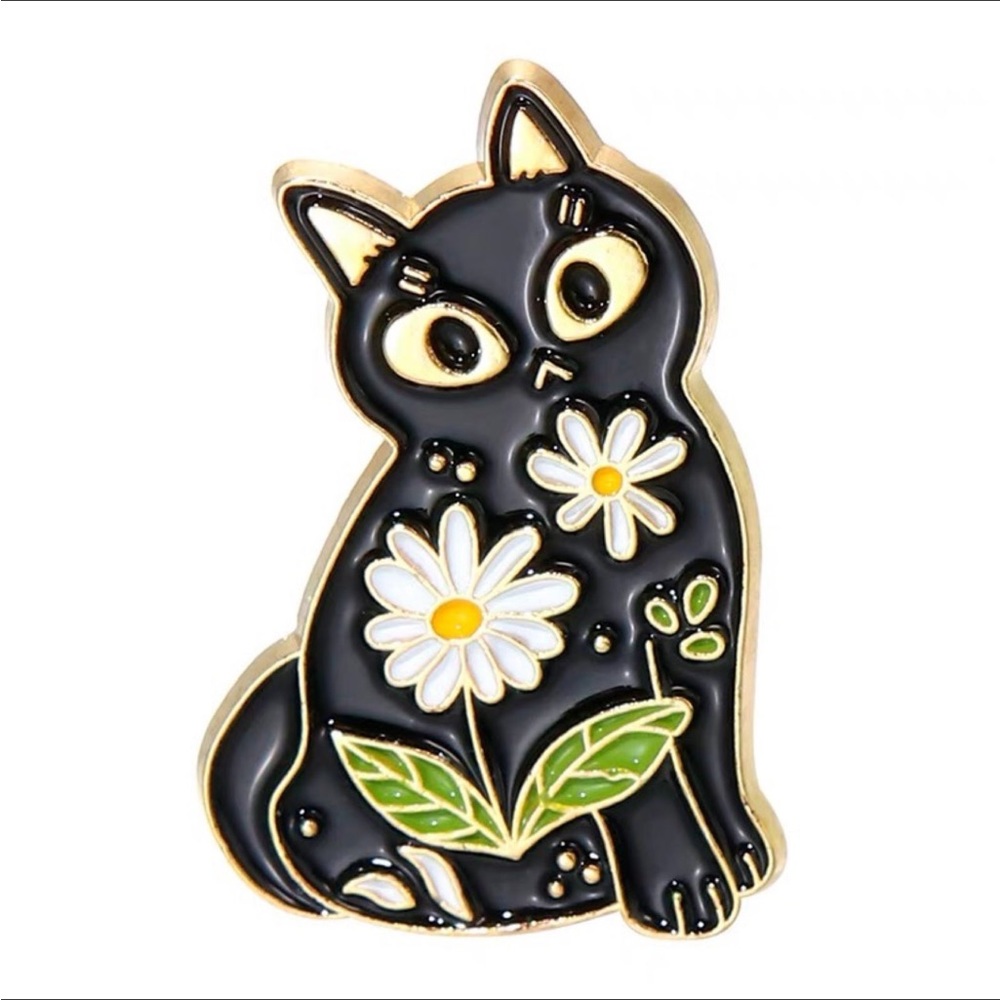 Cat brooch and pin